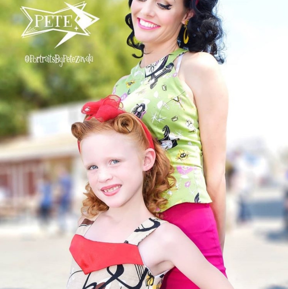 Pin up creepy girl halter top